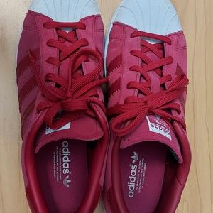 Adidas superstar pink suede